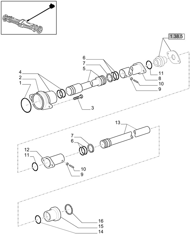 New Holland T6010 Osłona 87656935 - Axle and parts for Farm tractor: picture 1 New Holland T6010 Osłona 87656935 - Axle and parts for Farm tractor: picture 1