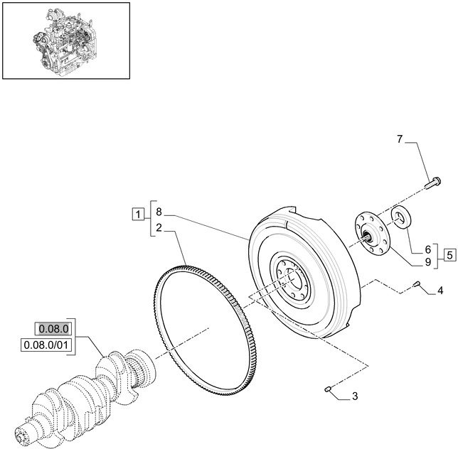 New Holland T6010 T6070 Zespół łoźyska 87802650 - Engine and parts for Farm tractor: picture 1 New Holland T6010 T6070 Zespół łoźyska 87802650 - Engine and parts for Farm tractor: picture 1