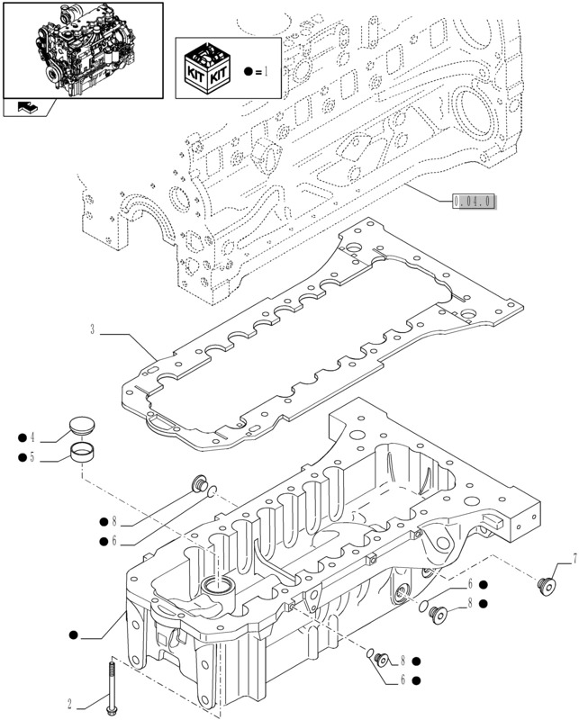 New Holland T6010 T6090 T6070 T7230 Miska oleju silnikow 2855274 - Oil pan for Farm tractor: picture 1 New Holland T6010 T6090 T6070 T7230 Miska oleju silnikow 2855274 - Oil pan for Farm tractor: picture 1