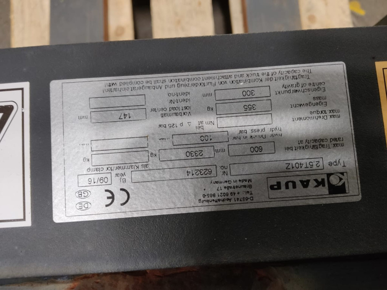 Kaup 2.5T4017 - Attachment for Material handling equipment: picture 4 Kaup 2.5T4017 - Attachment for Material handling equipment: picture 4