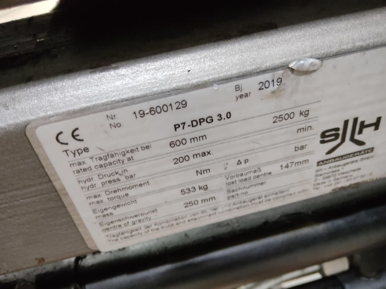 Kaup P7-DPG30 - Attachment for Material handling equipment: picture 4 Kaup P7-DPG30 - Attachment for Material handling equipment: picture 4