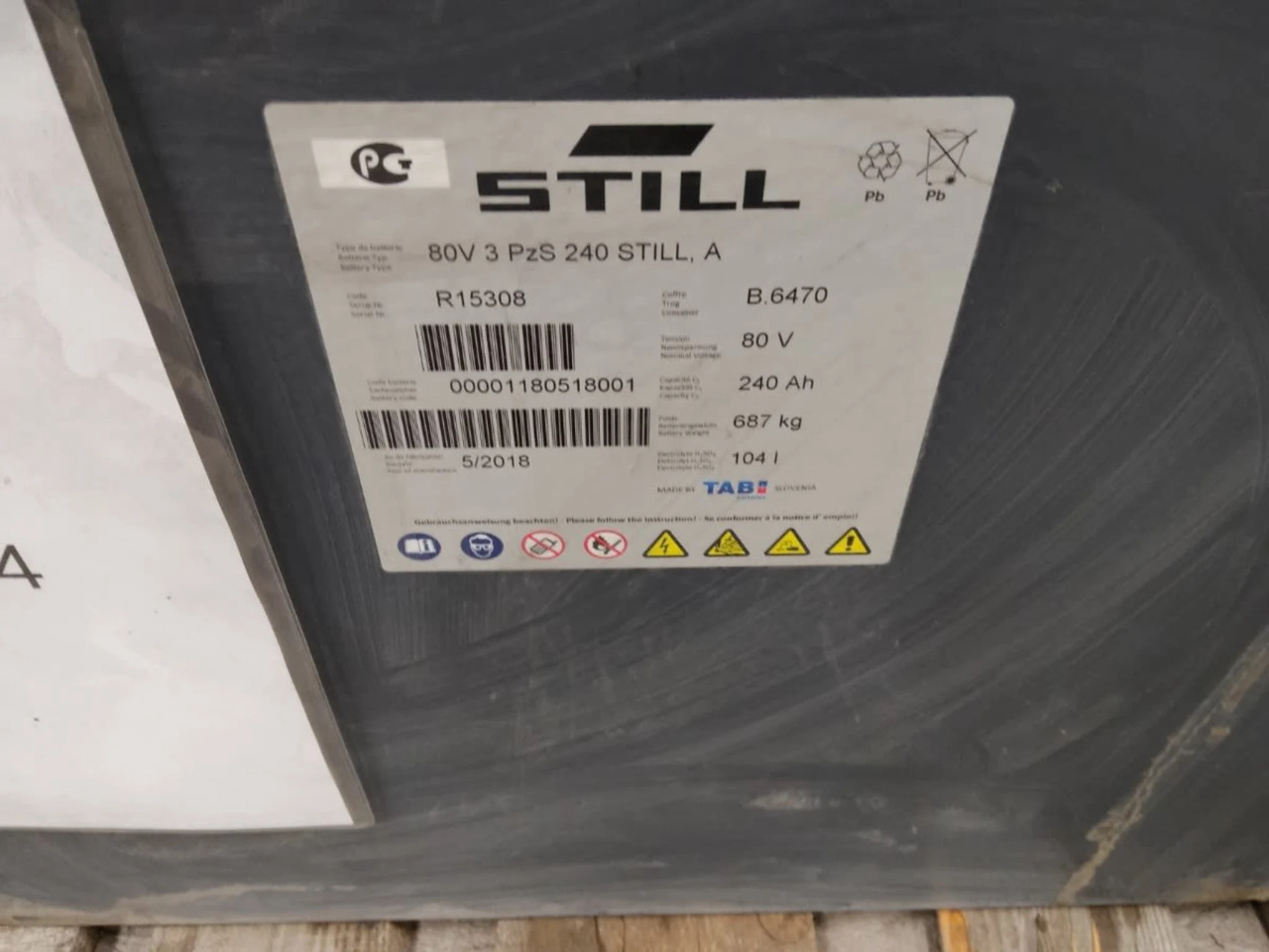 Battery TAB 80V 240Ah - Battery for Material handling equipment: picture 2 Battery TAB 80V 240Ah - Battery for Material handling equipment: picture 2