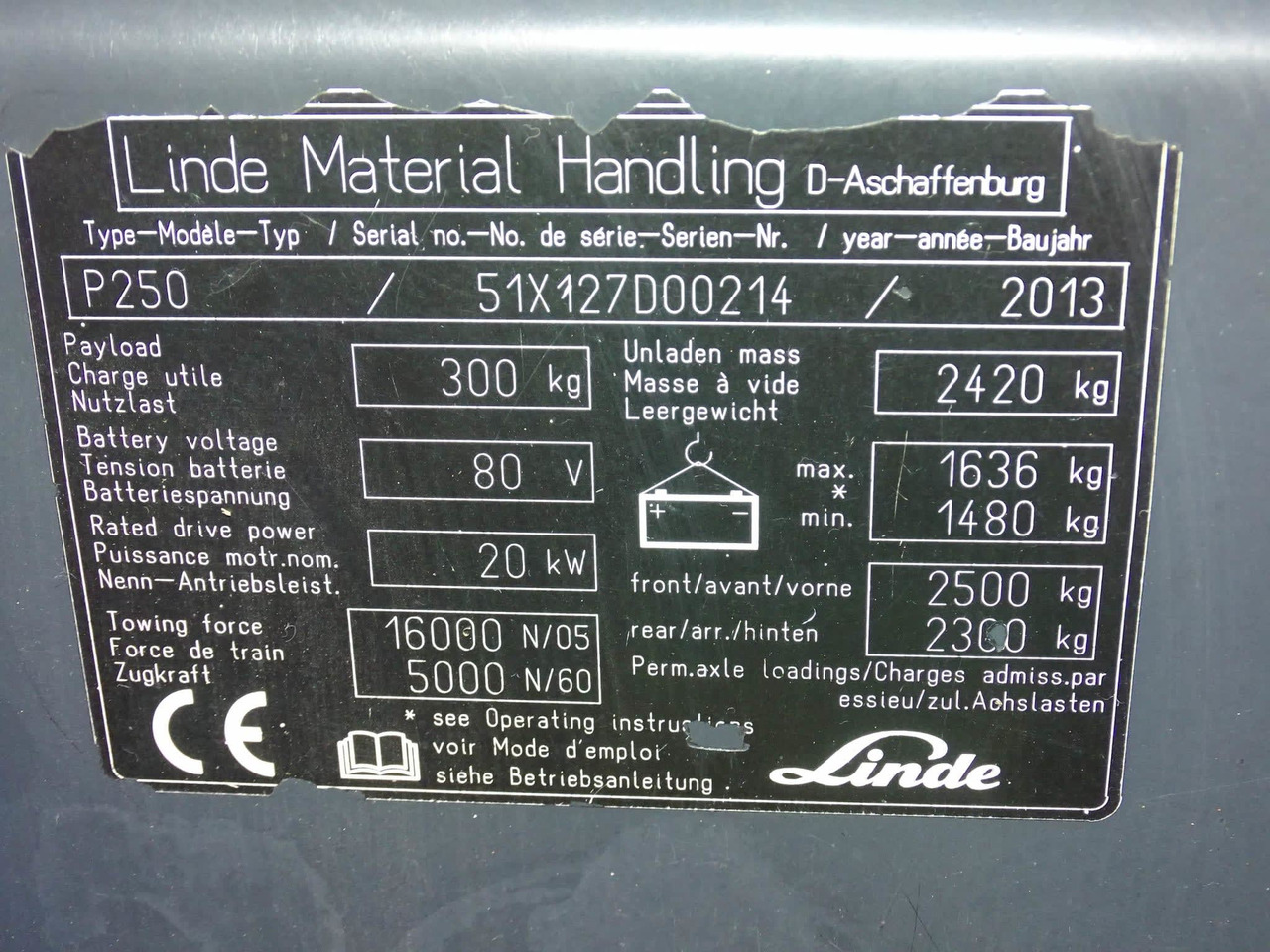 Linde P250 - Tow tractor: picture 2 Linde P250 - Tow tractor: picture 2