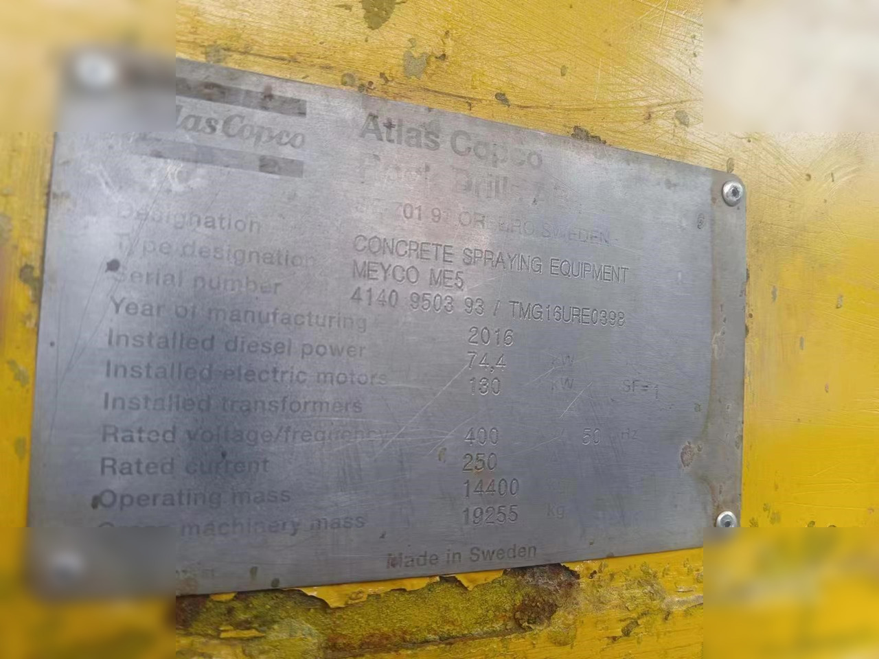 2016 EPIROC MEYCO ME5 - Tunnel boring machine: picture 5 2016 EPIROC MEYCO ME5 - Tunnel boring machine: picture 5