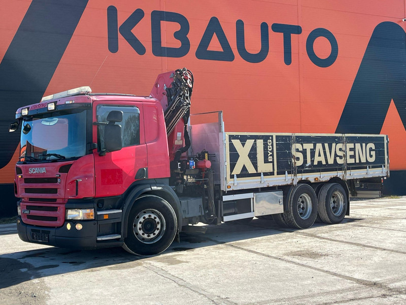Scania P 340 6x2 HMF 1820 K5 / PLATFORM L=6760 mm - Dropside/ Flatbed truck, Crane truck: picture 2 Scania P 340 6x2 HMF 1820 K5 / PLATFORM L=6760 mm - Dropside/ Flatbed truck, Crane truck: picture 2