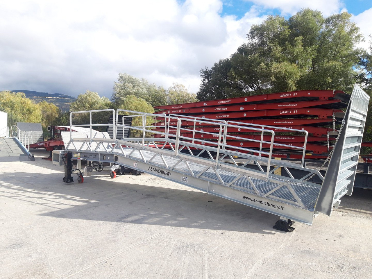 New Loading ramp Loading Ramp with with hydraulic tilting bridge -  AZ RAMP - STAR- 8T FULL GALVA: picture 8