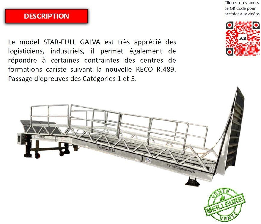 New Loading ramp Loading Ramp with with hydraulic tilting bridge -  AZ RAMP - STAR- 8T FULL GALVA: picture 10
