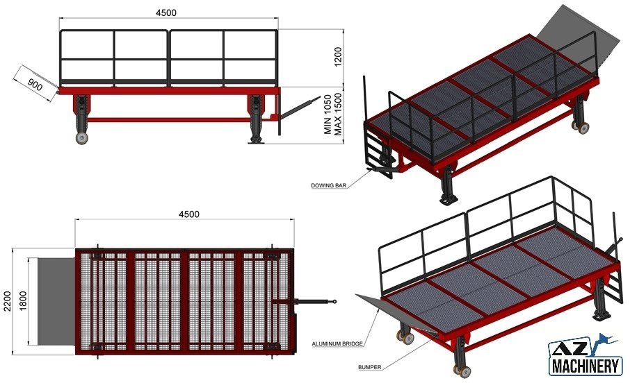 Mobil Loading Table AZ RAMP-SIMPLY 90 -6 T Capacity - Loading ramp: picture 4 Mobil Loading Table AZ RAMP-SIMPLY 90 -6 T Capacity - Loading ramp: picture 4