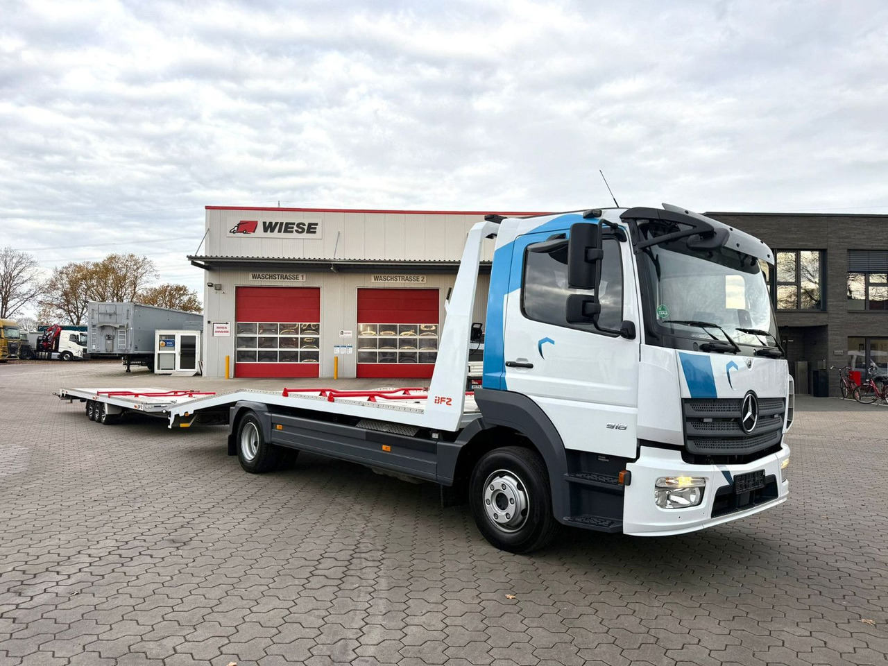 Mercedes-Benz Atego 918L Autotransporter mit BFZ Anhänger - Car transporter truck: picture 1 Mercedes-Benz Atego 918L Autotransporter mit BFZ Anhänger - Car transporter truck: picture 1