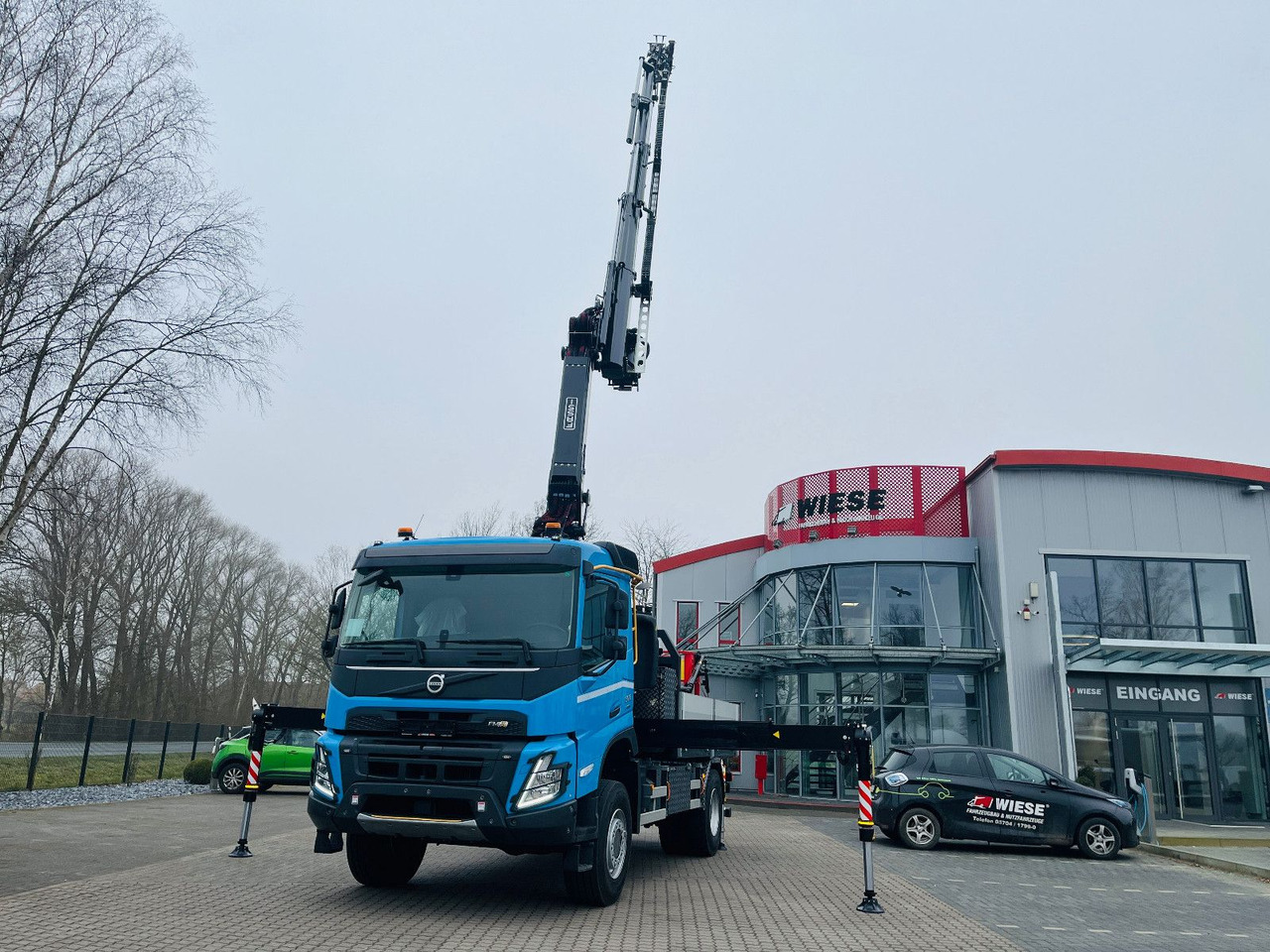 Dropside/ Flatbed truck, Crane truck Volvo FMX 500 inkl. F345RB.2.24 & L324 +V20 & Korb: picture 6