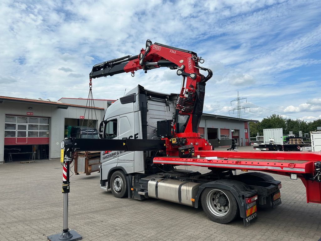 Wiese Stufensattel Tieflader mit Kran Fassi F545 - Dropside/ Flatbed semi-trailer: picture 1 Wiese Stufensattel Tieflader mit Kran Fassi F545 - Dropside/ Flatbed semi-trailer: picture 1