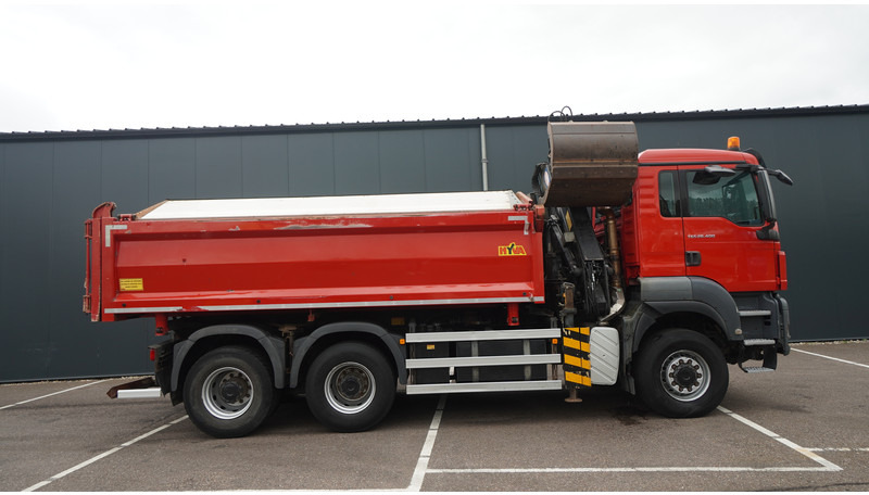 MAN TGS 28.400 6X6 2 SIDE TIPPER WITH HMF 1643 CRANE 376.400KM - Crane truck: picture 5 MAN TGS 28.400 6X6 2 SIDE TIPPER WITH HMF 1643 CRANE 376.400KM - Crane truck: picture 5