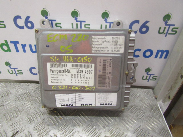 MAN 280 ECM ENGINE ECU MAN P/NO 51.11616.0150 - ECU for Truck: picture 1 MAN 280 ECM ENGINE ECU MAN P/NO 51.11616.0150 - ECU for Truck: picture 1