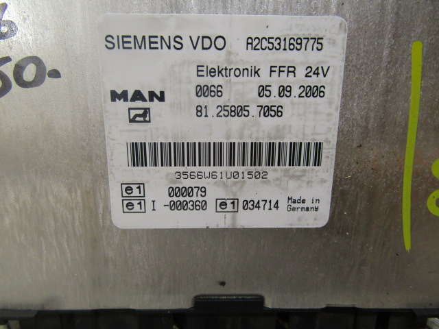 MAN TGL / TGM FFR UNIT ECU 81.25805.7056 - ECU for Truck: picture 2 MAN TGL / TGM FFR UNIT ECU 81.25805.7056 - ECU for Truck: picture 2