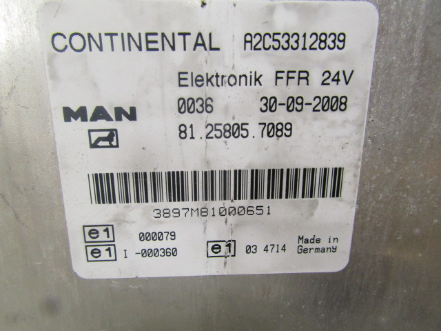 MAN TGM FFR UNIT 81.25805.7089 - Electrical system for Truck: picture 2 MAN TGM FFR UNIT 81.25805.7089 - Electrical system for Truck: picture 2