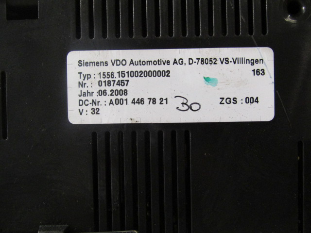 MERCEDES ATEGO CLOCK CLUSTER P/NO A001 448 7821 - Steering for Truck: picture 2 MERCEDES ATEGO CLOCK CLUSTER P/NO A001 448 7821 - Steering for Truck: picture 2