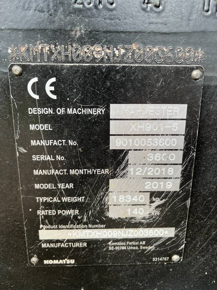 Forestry harvester Komatsu 901: picture 18