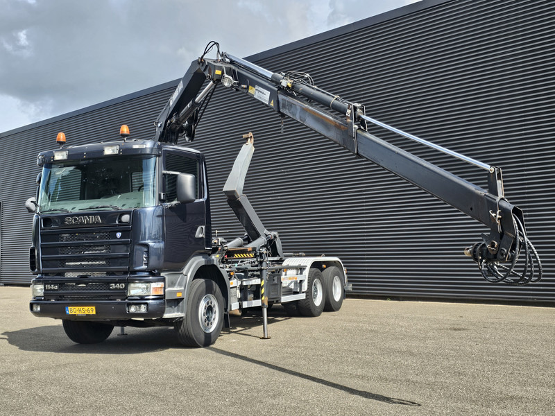 Scania R114.340 6x2 / HIAB CRANE + 25T HOOKLIFT - Hook lift truck, Crane truck: picture 2 Scania R114.340 6x2 / HIAB CRANE + 25T HOOKLIFT - Hook lift truck, Crane truck: picture 2