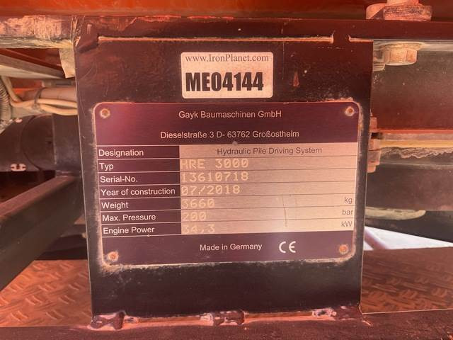 Gayk HRE3000 - Pile driver: picture 5 Gayk HRE3000 - Pile driver: picture 5