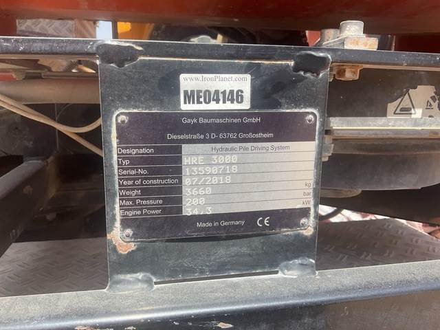 Gayk HRE3000 - Pile driver: picture 5 Gayk HRE3000 - Pile driver: picture 5