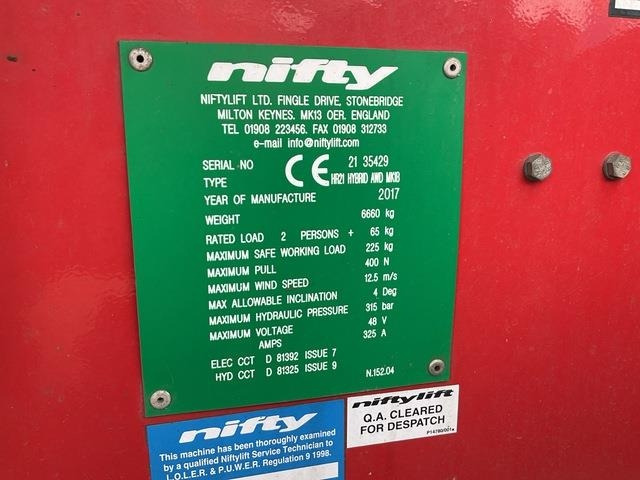 Niftylift HR21 - Articulated boom lift: picture 5 Niftylift HR21 - Articulated boom lift: picture 5