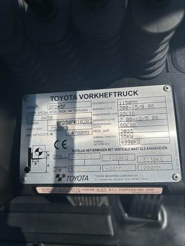 Toyota 8FD45F - Diesel forklift: picture 4 Toyota 8FD45F - Diesel forklift: picture 4