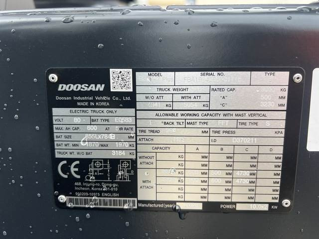 Doosan B30X-7 PLUS - Electric forklift: picture 5 Doosan B30X-7 PLUS - Electric forklift: picture 5