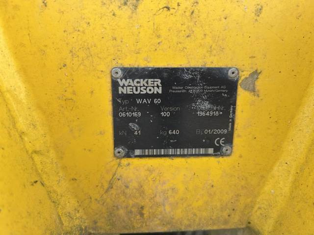 Wacker Neuson WAV60 - Plate compactor, Attachment: picture 5 Wacker Neuson WAV60 - Plate compactor, Attachment: picture 5