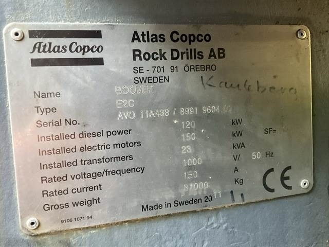 Atlas Copco E2C - Mining equipment: picture 5 Atlas Copco E2C - Mining equipment: picture 5