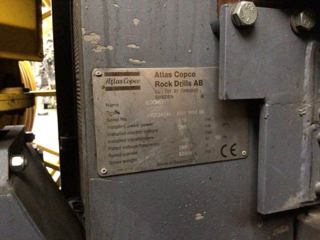 Atlas Copco XE3C - Mining equipment: picture 5 Atlas Copco XE3C - Mining equipment: picture 5