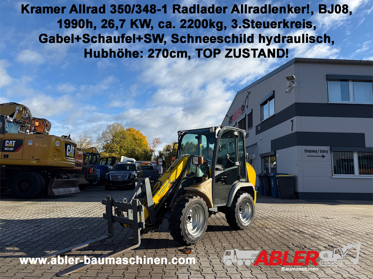 Kramer 350 Radlader Gabel Schaufel Schneeschild SW - Wheel loader: picture 1 Kramer 350 Radlader Gabel Schaufel Schneeschild SW - Wheel loader: picture 1