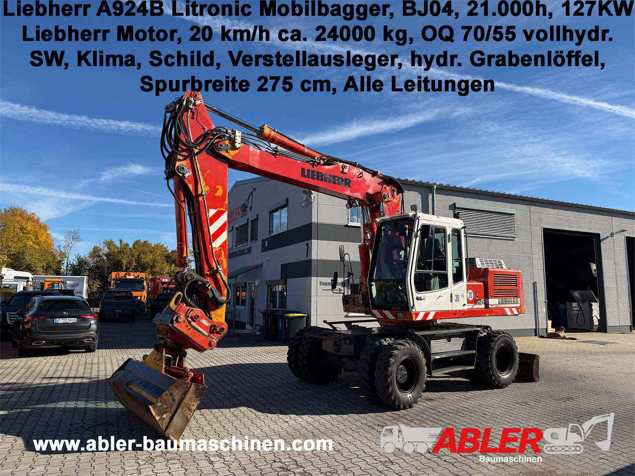 Liebherr A924 B Litronic Mobilbagger OQ 70/55 - Wheel excavator: picture 1 Liebherr A924 B Litronic Mobilbagger OQ 70/55 - Wheel excavator: picture 1