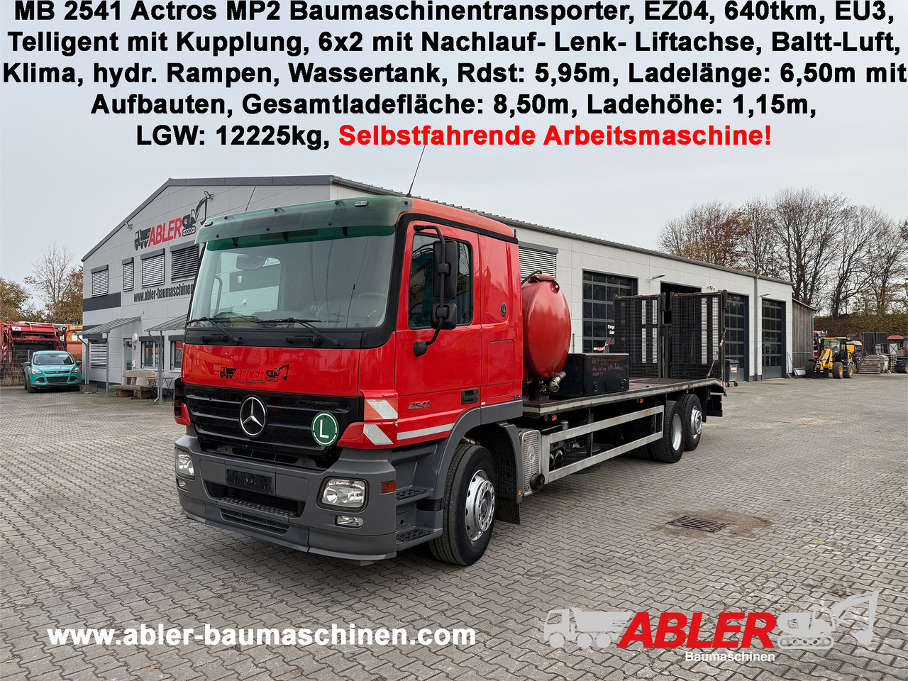 Mercedes-Benz 2541 Actros Baumaschinentransporter Klima Retarder - Car transporter truck: picture 1 Mercedes-Benz 2541 Actros Baumaschinentransporter Klima Retarder - Car transporter truck: picture 1