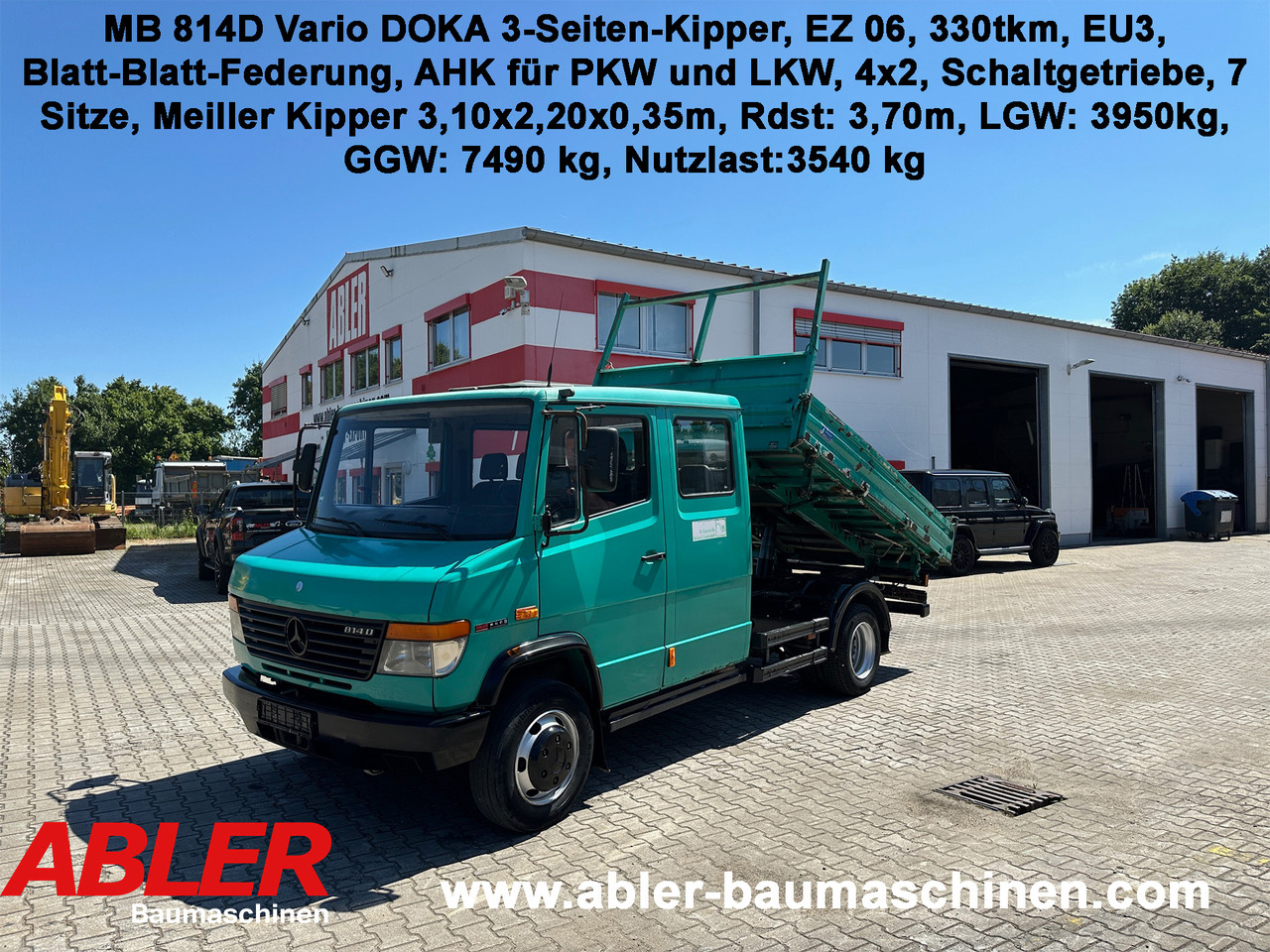 Mercedes-Benz 814 D Vario DOKA 3-Seiten-Kipper Meiller - Tipper: picture 1 Mercedes-Benz 814 D Vario DOKA 3-Seiten-Kipper Meiller - Tipper: picture 1