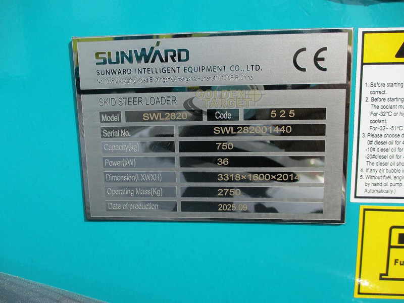 New Loader Sunward SWL 2820 Skid Steer Loader: picture 13