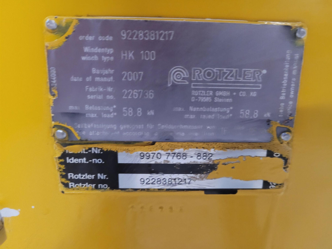 FAUN HK 100 winch - Winch for Mobile crane: picture 5 FAUN HK 100 winch - Winch for Mobile crane: picture 5