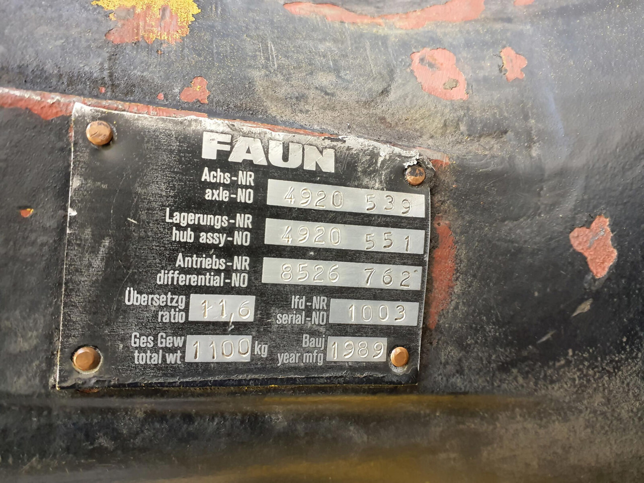 FAUN RTF 30 end differential 13x29 - Differential gear for Mobile crane: picture 4 FAUN RTF 30 end differential 13x29 - Differential gear for Mobile crane: picture 4