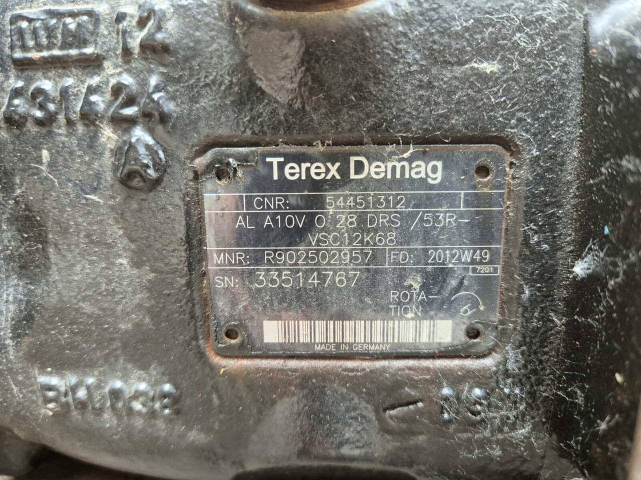 Hydraulic pump for Mobile crane Terex Challenger 3160 Variable pump ass: picture 6