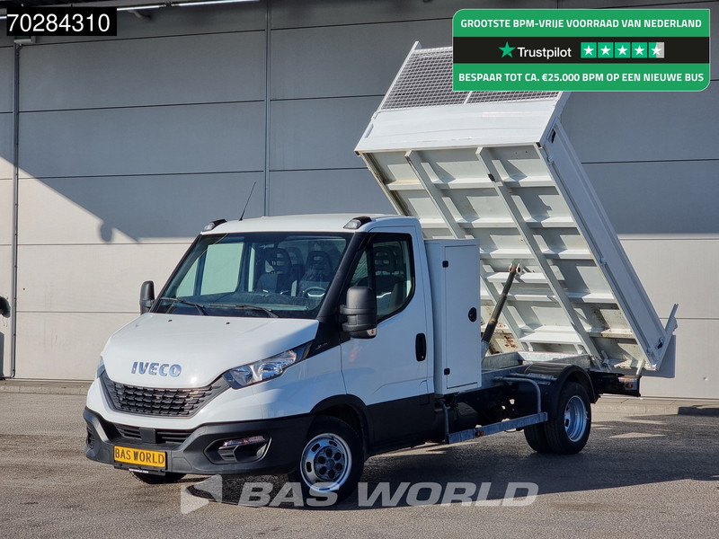Iveco Daily 35C14 Open Laadbak met Kist Dubbellucht 3,5t Trekhaak Airco Cruise Euro6 Pritsche Pickup Open Box 2m3 Airco Trekhaak Cruise cont - Tipper van: picture 1 Iveco Daily 35C14 Open Laadbak met Kist Dubbellucht 3,5t Trekhaak Airco Cruise Euro6 Pritsche Pickup Open Box 2m3 Airco Trekhaak Cruise cont - Tipper van: picture 1