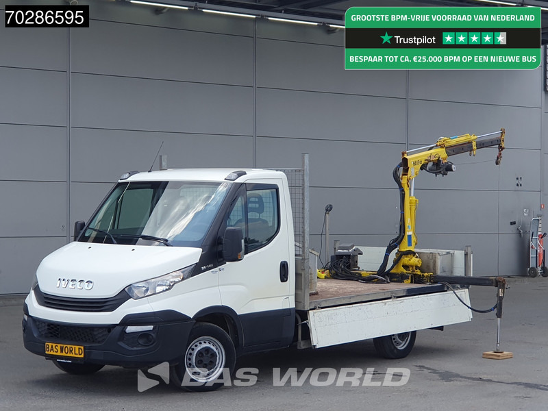 Iveco Daily 35S14 Open Laadbak Kraanwagen Hyva HA15 Euro6 3,5t Trekhaak Crane Kranwagen Pritsche Pickup Open Box Trekhaak - Open body delivery van: picture 1 Iveco Daily 35S14 Open Laadbak Kraanwagen Hyva HA15 Euro6 3,5t Trekhaak Crane Kranwagen Pritsche Pickup Open Box Trekhaak - Open body delivery van: picture 1