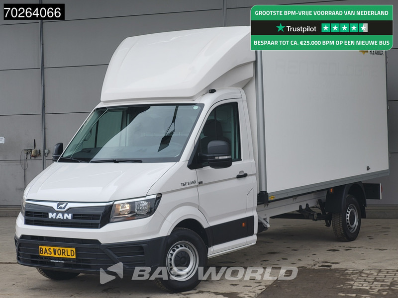 MAN TGE 3.140 Bakwagen met achterdeuren Nieuw!! Airco Meubelbak Koffer 17m3 Airco - Closed box van: picture 1 MAN TGE 3.140 Bakwagen met achterdeuren Nieuw!! Airco Meubelbak Koffer 17m3 Airco - Closed box van: picture 1