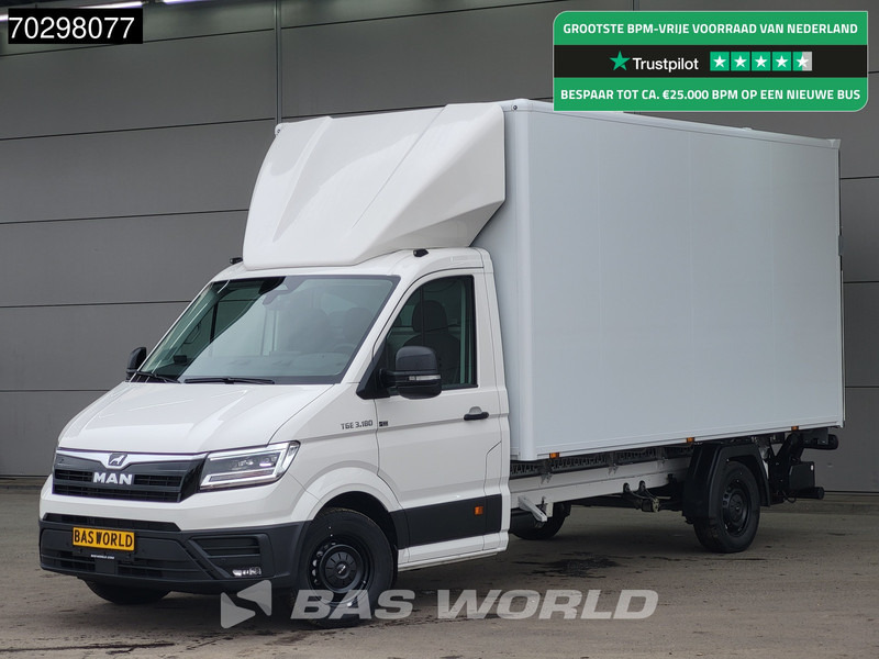 MAN TGE 3.180 Automaat Laadklep Bakwagen 2025 Facelift Navi LED Airco Cruise Euro6 Meubelbak Koffer Airco Cruise control - Closed box van: picture 1 MAN TGE 3.180 Automaat Laadklep Bakwagen 2025 Facelift Navi LED Airco Cruise Euro6 Meubelbak Koffer Airco Cruise control - Closed box van: picture 1