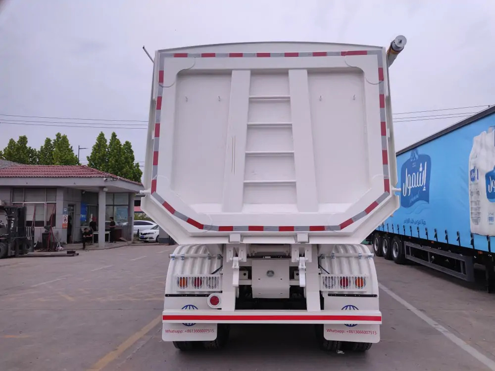 New Tipper semi-trailer for transportation of bulk materials SUNSKY 40cbm 3-axle tipper trailer: picture 6