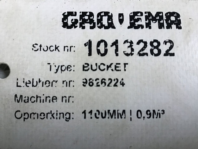 Liebherr 100 MM - Bucket for Excavator: picture 3 Liebherr 100 MM - Bucket for Excavator: picture 3