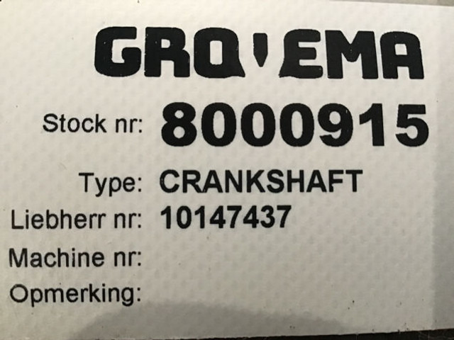 Liebherr Crankshaft - Crankshaft: picture 4 Liebherr Crankshaft - Crankshaft: picture 4