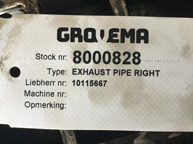 Exhaust pipe Liebherr Exhaust Pipe Right: picture 8
