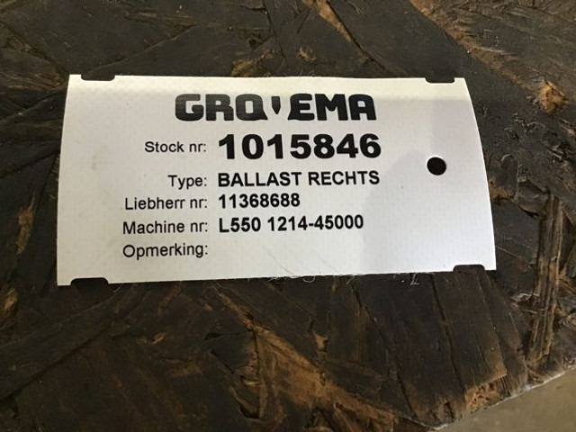 Liebherr - Counterweight for Construction machinery: picture 2 Liebherr - Counterweight for Construction machinery: picture 2