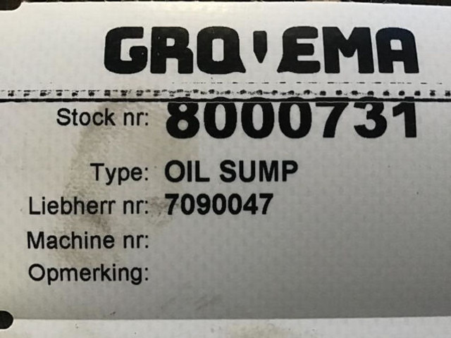 Liebherr Oil Sump - Crankcase: picture 4 Liebherr Oil Sump - Crankcase: picture 4