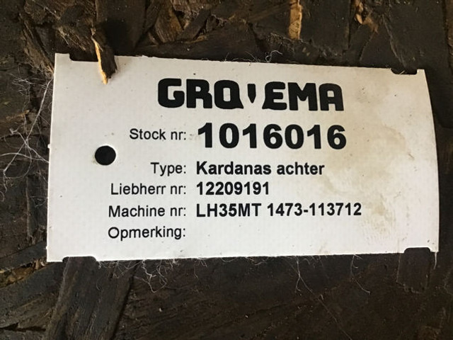 Liebherr Propellor Shaft - Drive shaft: picture 4 Liebherr Propellor Shaft - Drive shaft: picture 4