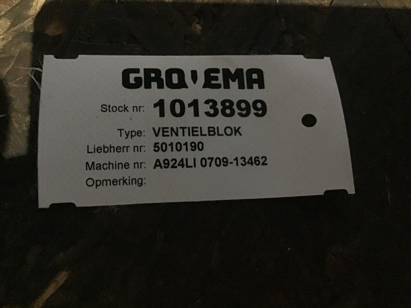 Liebherr VALVEBLOCK - Hydraulics: picture 3 Liebherr VALVEBLOCK - Hydraulics: picture 3